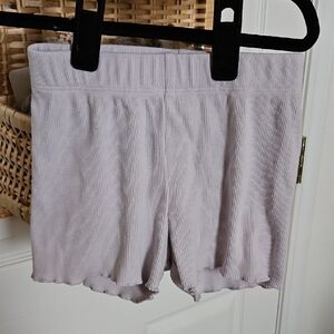 Kids Ribbed Shorts in Lavender